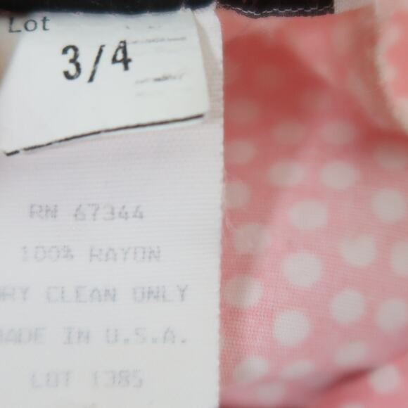 Vintage 80s E.D. Michaels light pink and white polka dot midi dress 4 - Picture 6 of 6